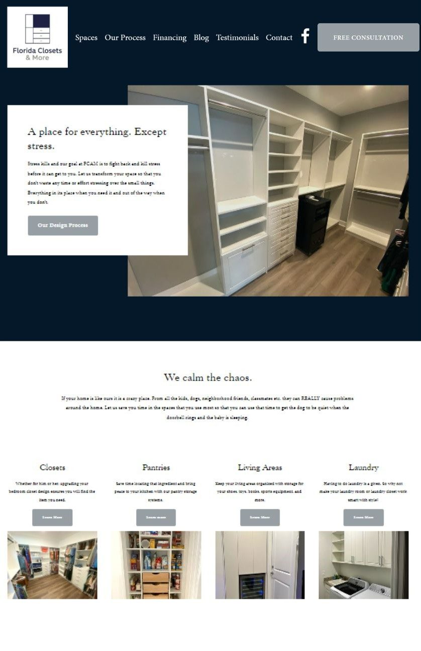 Florida Closets and More Homepage